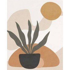 추상 숫자로 RUO프리미엄 냄비Y 그림 미니멀리스트 원래 선물 아크릴 페인트 공예 장식 218172, 20x30cm Diy Frame, 9929298