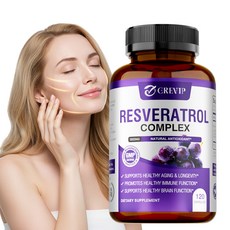 레스베라트롤 1800mg 항산화 복합체 보충제 - 남녀 모두의 전반적인 건강 증진 면역 체계 강화 두뇌 기능 향상을 위한 고효능 천연 트랜스 레스베라트롤 알약, 1개, 60정