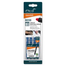 Pica Visor 德國皮卡固體油漆筆 可換芯 防水蠟筆 工程標記筆, 1個, 筆芯-藍 4入 991/41/SB