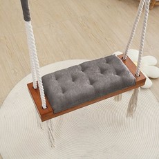 실내그네 주니어 천장 고정 스윙그네 실내 그네 문틀그네 가정용그네, 월넛 그레이, 1개