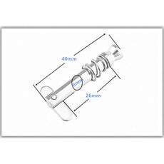 316不鏽鋼船用安全銷 遊艇船舶配件 抽拉銷彈簧銷 止動銷, 6mm*40mm雙頭銷