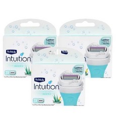 쉬크 인튜이션 제모날 내추럴 3입 x 3개(9개) 여성용 면도 면도날