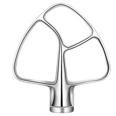 Kitchenaid 4.5-5QT K45SS KSM75용 믹서 부착 스테인리스 스틸 플랫 비터, 한개옵션0