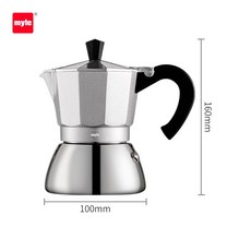 摩卡壺 意式萃取咖啡器具, 單閥摩卡壺（底部不銹鋼款）, 1個