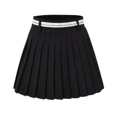 YAPOGI 여성골프치마 여름용 플리츠 주름 테니스 스커트 라인 레터링 형광배드민턴 치마바지 여성골프웨어의류 4컬러