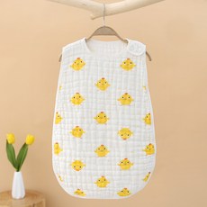 夏季薄款睡袋嬰幼兒高密泡泡紗春夏新生兒兩片背心式紗布防着涼