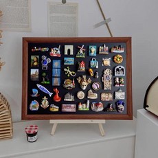 여행마그넷보드 냉장고자석 칠판 원목 사이즈 설명 참조 소형 꾸미기 기념품 브라운 소형 A, D. 갈색 자석 보드 + 스탠드