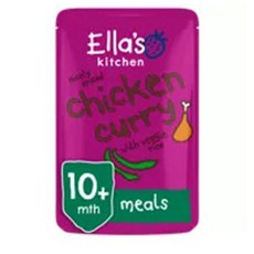 Ellas Kitchen 엘라스 키친 오가닉 닭고기 카레 베지 라이스 이유식 파우치 10개월 이상 190g 4팩