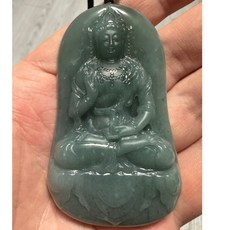 天然瓜地馬拉A貨翡翠立體雕觀音吊墜 法相慈祥端莊 翡翠項鍊