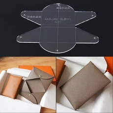 DIY 가죽 공예 아크릴 카드 패키지 패턴 스텐실 템플릿 1 세트, AAB-162 10x6x3cm, 1개
