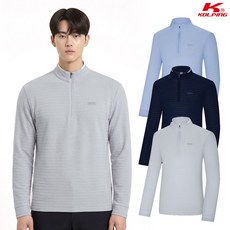 콜핑 남성 하이쿨 부위배색 등산 긴팔 반집업 티셔츠 KSC434VT5M