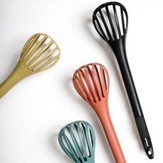 手動打蛋器 夾蛋器 多功能打發食品用尼龍家用烘焙撈麪撈蛋食品夾, 顏色隨機（3個裝）, 1個