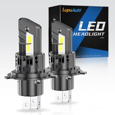 로푸 E4X LED 고출력 전조등 1:1 헤드라이트, H4, 1세트 H4, 1세트