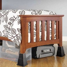 가구 키높이 받침대 자재 쇼파 침대 책상 다리 발판, 원형 7.6x13cm 블랙 2개