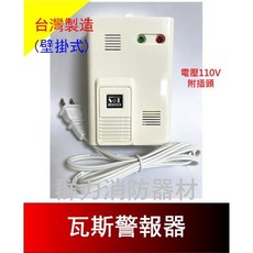 群力消防器材 台灣製造 JIC-678 壁掛式瓦斯洩漏警報器 瓦斯偵測器 - 居家安全必備 (含稅, 1個, (110V)1只-附插頭(含稅)