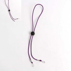 십땨 가벼운 끈조절 마스크 스트랩 퍼플 마스크목걸이줄 마스크스트랩유아 마스크걸이줄