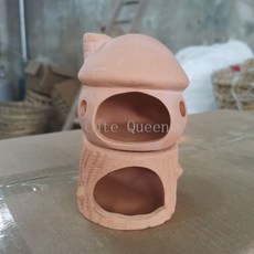 큐트퀸 피쉬하우스 관상어 피쉬캔 도자기 캔 번식 둥지 부화기a-903-3, 44 입이 두 번 그루터기와 버섯, 1개