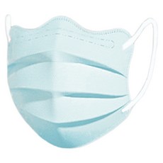 韓款V臉 蝶形平面口罩, 蝶形平面口罩-淺藍, 1個, 50片