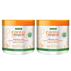 Cantu 아르간 오일 리브-인 컨디셔닝 리페어 크림, 453g, 2개