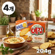 오리온 예감 치즈그라탕맛 204gX4 jh유통, 204g, 4개
