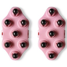 위시월드 림프 롤링 지압 마사지볼, 2개, 핑크, 마그네틱
