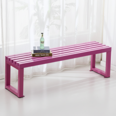 피피포피 컬러 야외벤치 실내벤치 공원 정원 철제 카페 대기 의자 놀이터 벤치의자, 핑크