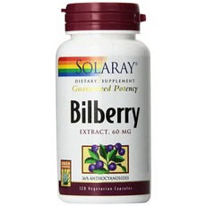 SOLARAY 越橘萃取素食膠囊 60mg, 1個, 120 件