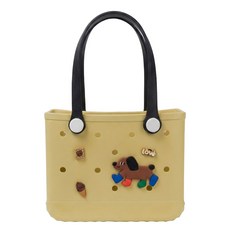 실리콘 수영가방 목욕 가방 수영장 수영복 사우나 물놀이 가방 바구니 방수백 비치백, 베이지