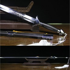 子甄彣璟 龍泉虎翼 不鏽鋼太極劍 晨練 練習劍 學習劍 劍道 表演劍 武術劍 功夫劍 太極拳武術用品 未開刃, 1個, 銀色