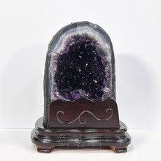 【御古齋】精選天然巴西 紫水晶洞 紫晶洞 深邃紫 洞型美 聚財聚氣 招貴人迎福源 強磁場 鎮宅化煞 開運擺件060404, 紫, 1個