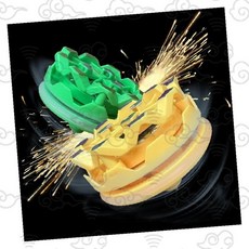 배틀 팽이 전기 스파크 발생 자이로스코프 회전 대결 놀이 장난감 아동 게임용, 1개, 상세페이지 참조