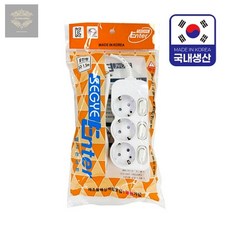 3구 개별 멀티탭 1.5m 절전형 16A 국산 세계 멀티콘센트 1개입, 1