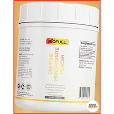 바이오연료 크레아틴 모노하이드레이트 파우더 근육 증가 힘 성능 향상 500g 100 서빙 미국내수, 1개
