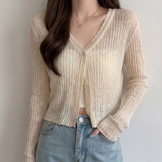 하미하미 시스루 여름 가디건
