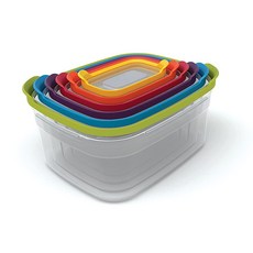 조셉조셉 네스트 멀티컬러 플라스틱 식품 밀폐용기 6종 세트, 용기 세트, 용기 세트