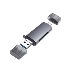 OTG 듀얼 SD/TF 카드 리더기 타입 C USB 3.0 및 마이크로 인터페이스 5Gbps 고속 쓰기 모바일 폰 적합, 01 grey
