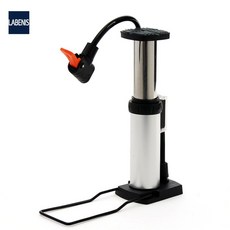 이너스마켓 자전거 발펌프 실버 공바람넣기 공기주입용 자전거발펌프게이지