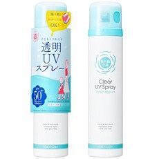 자외선 예보 투명 UV 스프레이 F SPF50+ PA++++ UV 방수성 1세부터 사용할 수 있는 비누로 OFF 얼굴 머리 몸 무두질 스프레이 150g, 1개, 1g