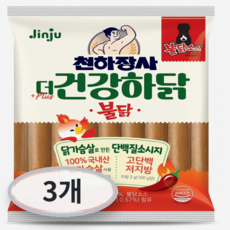 건강하닭 천하장사 더 불닭 소시지, 448g, 3개