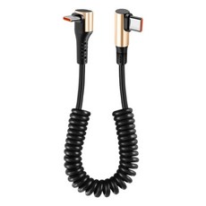 240W 초고속 충전 케이블 더블 엔드 유형 C 스프링 장착 충전 와이어, 3차원 투