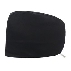 睡夢生活 純棉醫用手術帽 女護士圓帽 外科麻醉科醫生工作帽, 1個, 黑色,無扣-可調節