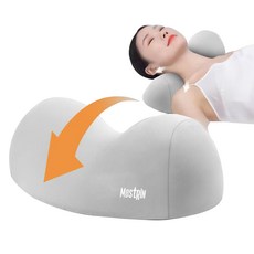 Mostrin 메모리폼 목베개 인체공학 기능성 경추베개, 1개, 그레이
