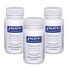 퓨어 인캡슐레이션스 셀레늄 200mcg 캡슐, 3개, 60정