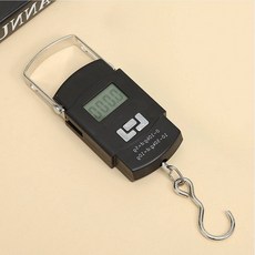 낚시인 캠핑족 필수템 휴대용 디지털 손저울 여행용 수하물 캐리어 핸디저울, 1개, 블랙