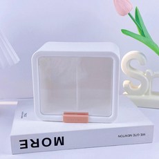 亞克力模型展示盒 防塵雙層展示架 娃娃盒 數字模型收納盒 透明展示櫃, 1個, 白色