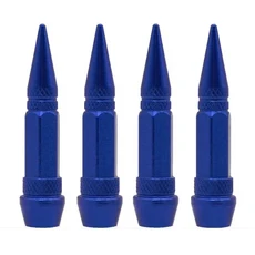 자동차 총알 밸브 캡 오토바이 휠 타이어 방진 커버 45/60mm 스파이크 외장, 01 60MM BLUE