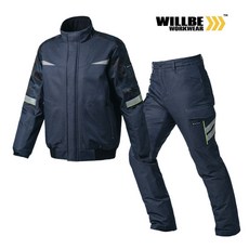 윌비 카모 데님 라이트 블루종 점퍼 패딩팬츠 작업복 작업복세트 PR712 PR908