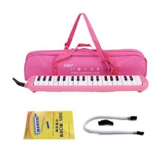 奇美 DHS 口風琴 37鍵 兒童中小學生課堂教學演奏級, 奇美37鍵粉+全套配件+備用吹管一套, 1個