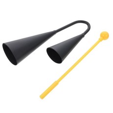 더블 벨 카우벨 라틴 타악기 사이즈 음악 교육 도구 학교, 1개, 기본