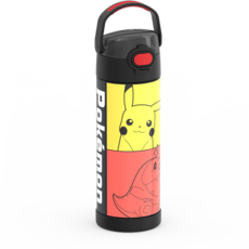 寶可夢兒童保冷水壺，輕巧便攜，安全無毒，保冷12小時, 直飲杯-4格寶可夢, 1個, 473ml